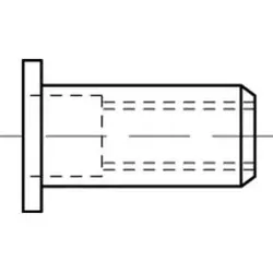 Blindnietmuttern Alu-Legierung Flachkopf M 6 / 3,0 - 5,5 S