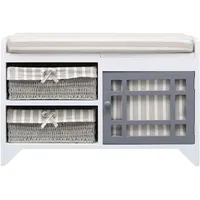 VidaXL Flurbank Weiß 70 x 33,5 x 45 cm