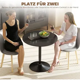 Homcom Runder Esstisch 80 x 75 x 80 cm schwarz