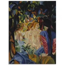Glasbild ARTLAND "Badende Mädchen. 1913.", bunt (farbe bild(er): bunt), B:45cm H:60cm, Bilder, in verschiedenen Größen