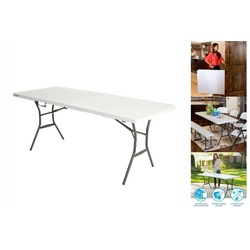 Lifetime Gartentisch Gartentisch Table Klapptisch Lifetime Weiß 185 x 74 x 76 cm Stahl Kuns weiß