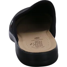 FLY FLOT Hausschuh Textil Gemütlich Puschen Uni schwarz 01 schwarz