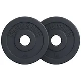 GORILLA SPORTS Hantelscheiben Olympia, 1,25kg - 30kg Gewichte, Einzeln / Set, Ø 50mm, aus Kunststoff, - Gewichtsscheiben, Hantelscheiben-Set, Olympiascheiben, Schwarz schwarz