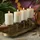 MARELIDA Kerzenständer Advent Kerzenhalter Kerzentablettt Adventskranz gold