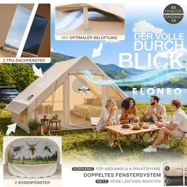 eloneo aufblasbares Zelt 4-6 Personen Beige