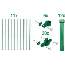 GAH Alberts Alberts 684181 Einstab-Gittermatten-Set | Garden Typ 8/6/4 | verschiedene Längen und Höhen | Zaunlänge: 22 m,