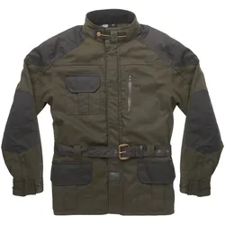Fuel Bunker wasserdichte Motorrad Wachsjacke, grün, Größe M für Männer