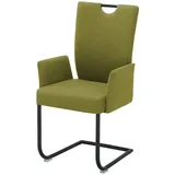 Polsterschwingstuhl   ¦ grün ¦ Maße (cm): B: 57 H: 99 T: 56.0