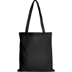 10er Pack Baumwolltasche - 28 Farben | mit Zwei Langen Henkeln | 38x42cm, schwarz, 100 Stück