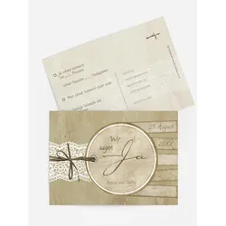 Antwortkarten Hochzeit selbst gestalten mit Spruch und Fotos im Onlinedesigner bei Meine-Kartenmanufaktur.de