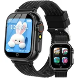 clleylise Smartwatch Kinder, Kinder Smartwatch mit SD-Karte/HD Touchscreen/32 Spiele/Kamera/Musik/Player/Alarm, Kinderuhr für Jungen Mädchen Spielzeug Geburtstagsgeschenke für 4-13 Jahre (Schwarz)