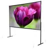 Celexon basic line Faltrahmenleinwand 16:9, 80" - Rahmen-Leinwand, Heimkino- und Outdoor-Leinwand, Full-HD mit 3cm Maskierung - 177x99cm, Gain 0,9