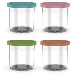 Container Rund  Dessert Tubs 470ml 4er-Pack (Gemischte Farben)