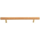 Schrankgriff Holzgriffe Möbelknöpfe Kommode Schranktürgriff für Küchenschubladen Kleiderschrank Massive moderne Hardware Zug Badezimmermöbelgriffe, Eiche (Lochabstand 320 mm) (Lochabstand 160 mm)