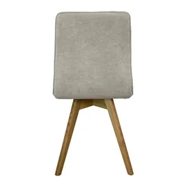 Andas Esszimmerstuhl ANDAS "Rania", beige (beige, eiche natur), H:91cm T:55cm, Massivholz, Sperrholz, Stühle, Esszimmerstuhl, Massivholzgestell, mit Keder