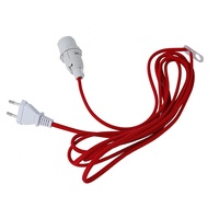 Lampenhalterung f√or Leuchtsterne - E14 Fassung - textilummanteltes Kabel - 3,50m - rotes Kabel