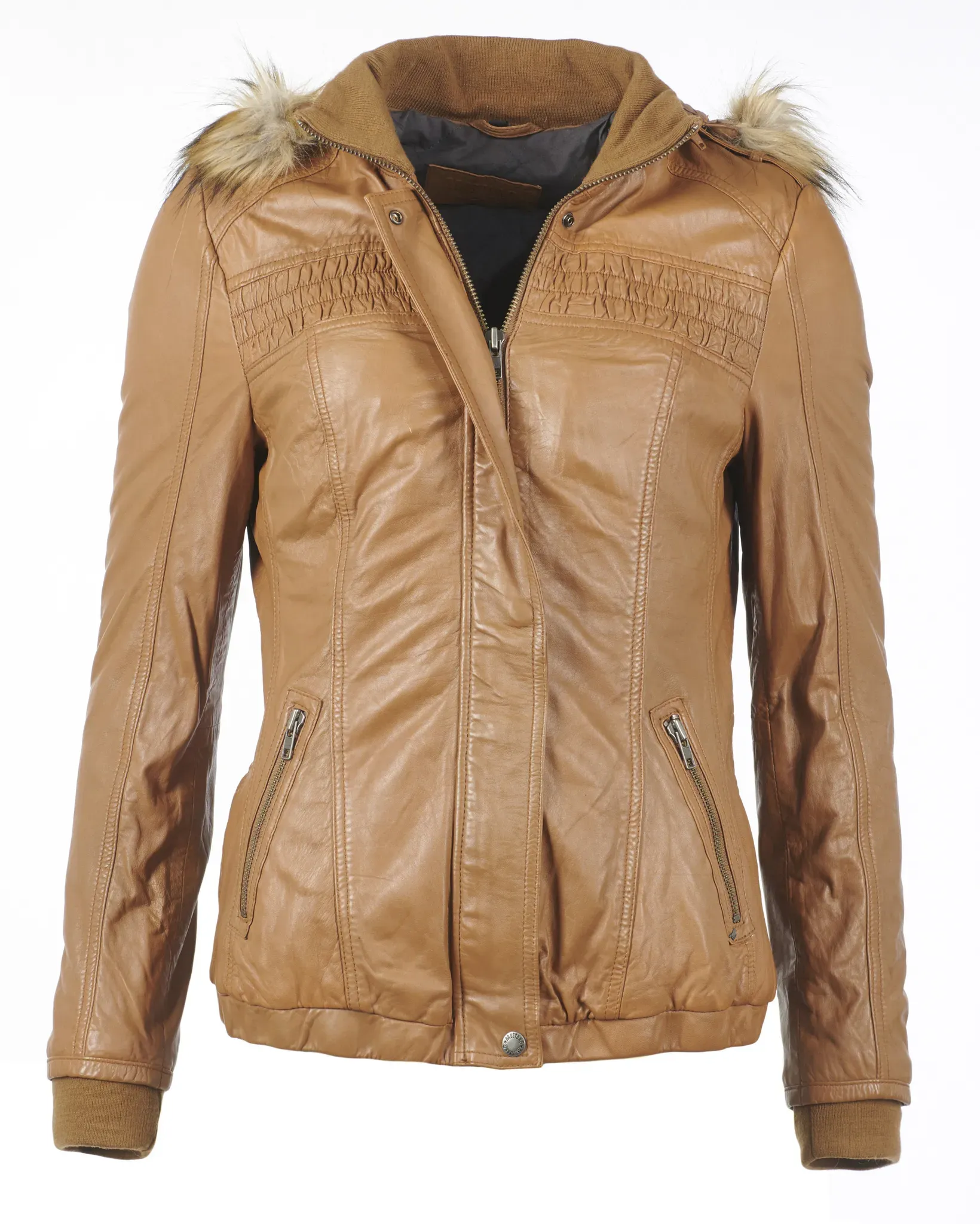 MUSTANG Lederjacke »Lederjacke Lelu« Mustang camel S