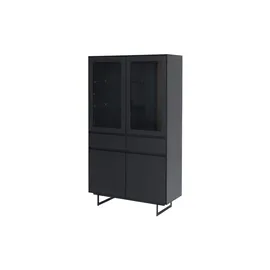 Furnhouse Vitrine 110 x 45 x 190 cm Schwarz