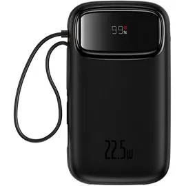 Baseus Qpow2 Dual-Kabel Digitalanzeige Schnelllade-Powerbank 20000 mAh 22,5 W Cluster Schwarz