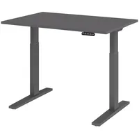 Bümö Schreibtisch, Graphit, Graphit, Nachbildung, Rechteckig, 120x74x80 cm, FSC