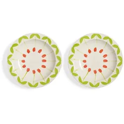 &klevering - Folk Schale Ø 22,5 cm, rot (2er-Set