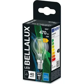 Bellalux LED Filament Tropfen 4W = LED-Lampe, E14, klar 470lm Neutralweiß 4000K