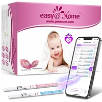 Easy@Home Kinderwunsch 100 x Ovulationstest Fruchtbarkeitstests und 20 x Schwangerschaftstests für Eisprung - Unterstützt von Premom Ovulation APP, 100 LH + 20 HCG Tests
