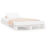 vidaXL Palettenbett 100 x 200 cm Weiß