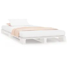 vidaXL Palettenbett 100 x 200 cm Weiß