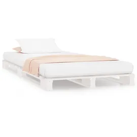 vidaXL Palettenbett 100 x 200 cm Weiß