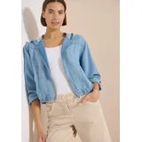 Cecil Blouson im Denim-Look mit Zipper - blau