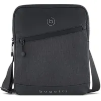 Bugatti Universum Umhängetasche für Herren, kleine schwarze Schultertasche, Mini Messenger Bag