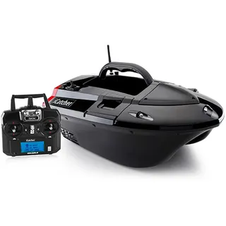 BearCreeks iCatcher Futterboot – Neue Generation mit optionalem GPS-Autopilot und Echolot - Schwarz - Kein GPS-Autopilot