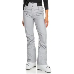 Snowboardhose ROXY "Rising High", Damen, Gr. S, grau (erdgrau), 56% Polyester, 32% Polyester, 12% Elasthan, Hosen