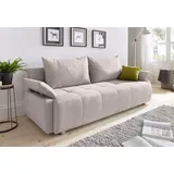 Collection AB Schlafsofa Kunstleder 2-Sitzer Beige