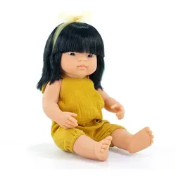 miniland dolls Babypuppe asiatisches Mädchen mit Kleidung