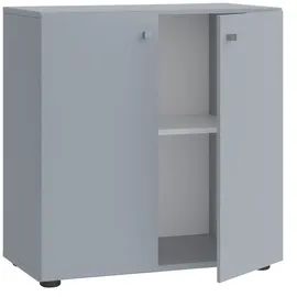 VCM Lona Aktenschrank 70 x 39 x 74 cm grau
