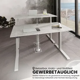 bümö Schreibtisch elektrisch Graphit / Weiß