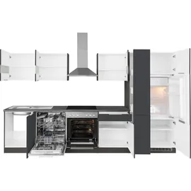 kochstation Küchenzeile KS-Luhe 330 cm grau