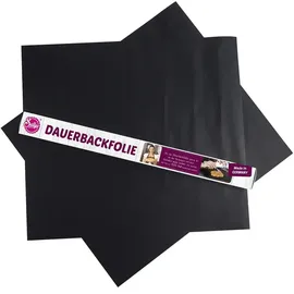 sallys Dauerbackfolie 2er Set – schwarz , Silikon - Maße (cm): B: 39