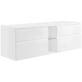 vente-unique Waschbeckenunterschrank Weiß 150 cm