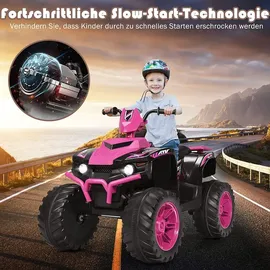 Goplus Kinder-Elektroquad rosa (12V)