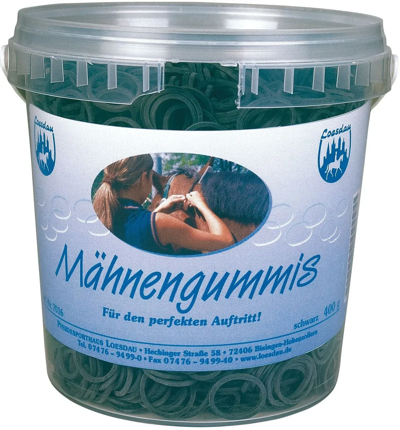 Loesdau Mähnengummis im Eimer schwarz
