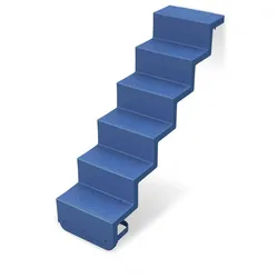 Kategorie 6 - Treppe Eleganz 60 lang 5-stufig (Randbefestigung) azurblau