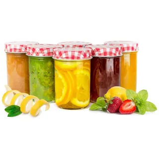 Sendez Sturzgläser 250ml Einmachgläser Marmeladengläser Einmachglas Vorratsglas Einweckglas (12 Stück)