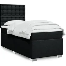 vidaXL Boxspringbett mit Matratze Schwarz 140x200 cm Stoff
