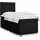 vidaXL Boxspringbett mit Matratze Schwarz 140x200 cm Stoff