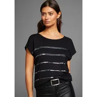 LAURA SCOTT T-Shirt, ärmellos, hüftlang, mit glitzernden Pailletten -