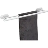 Wenko Turbo-Loc® Modell Duo Orea aus Edelstahl, Befestigen ohne Bohren, 60 cm Weiß
