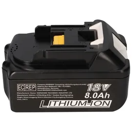 Makita 18V Akku passend für Makita Akku 18V 8Ah BL1860 BL1850 BL1850B BL1860B BL1840B BL1840 BL1830 BL1835 BL1845 194204-5 LXT-400